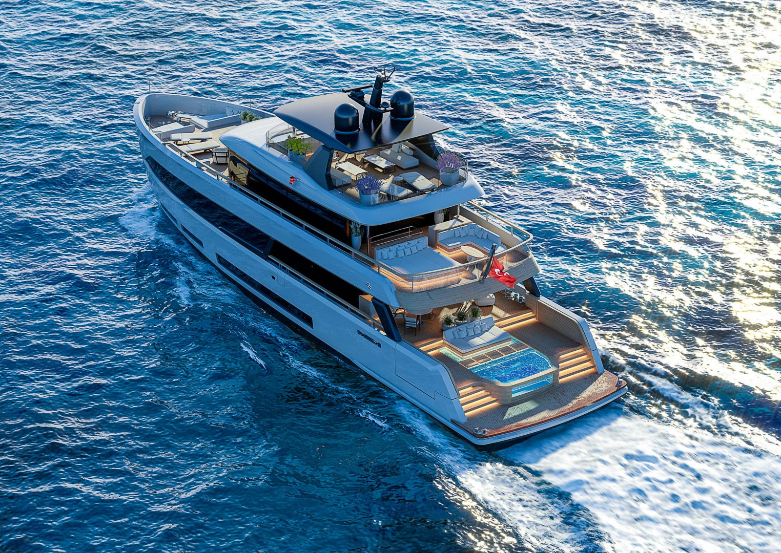 Sirena 35M — самая маленькая модель из линейки суперъяхт, анонсированной на Monaco Yacht Show 2022